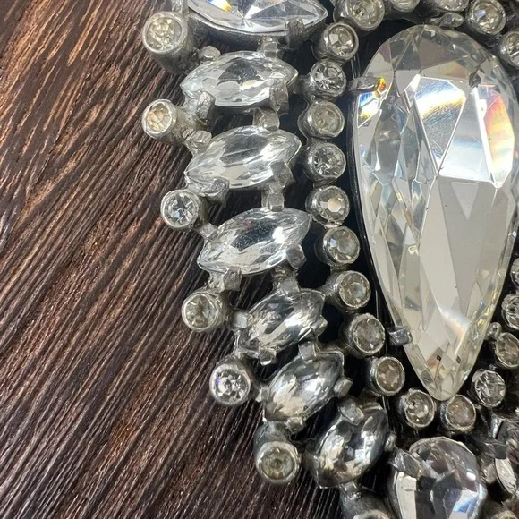 Vintage 1930’s-1940’s Eisenberg Original Clear Rhinestone Fur Clip B12 - Picture 6 of 8